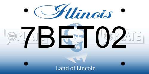 7BET02 Illinois License Plate