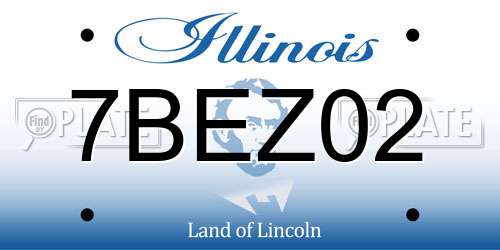 7BEZ02 Illinois License Plate