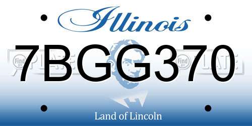 7BGG370 Illinois License Plate