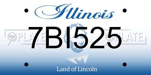 7BI525 Illinois License Plate