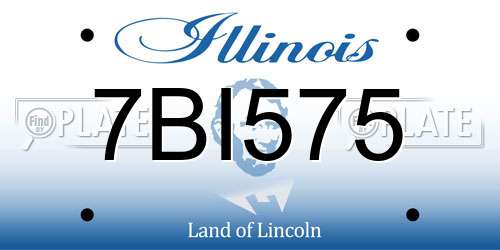 7BI575 Illinois License Plate