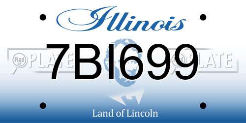 7BI699 Illinois License Plate
