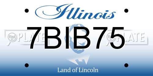 7BIB75 Illinois License Plate