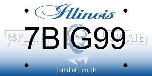 7BIG99 Illinois License Plate