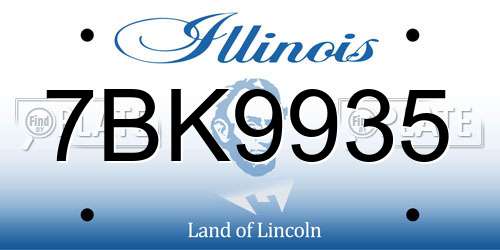 7BK9935 Illinois License Plate