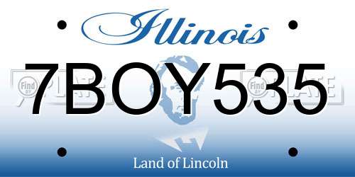 7BOY535 Illinois License Plate