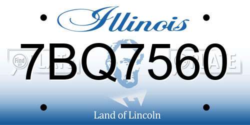 7BQ7560 Illinois License Plate