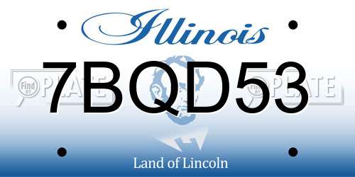 7BQD53 Illinois License Plate