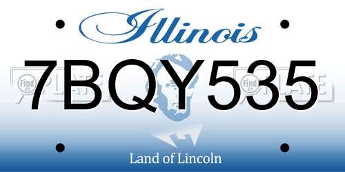 7BQY535 Illinois License Plate