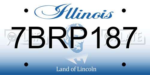 7BRP187 Illinois License Plate
