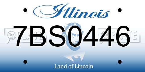 7BS0446 Illinois License Plate