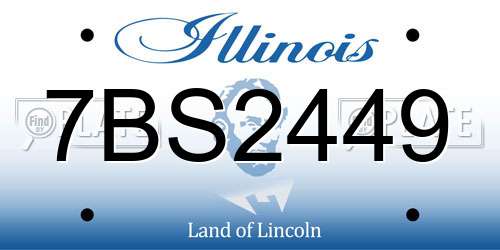 7BS2449 Illinois License Plate