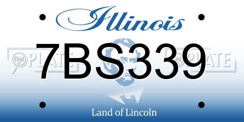7BS339 Illinois License Plate