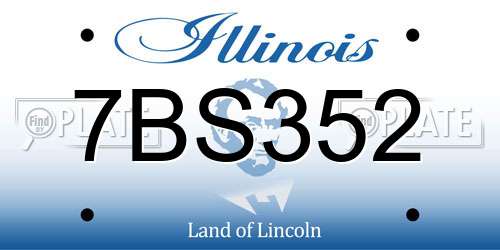 7BS352 Illinois License Plate