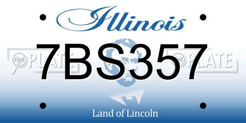 7BS357 Illinois License Plate