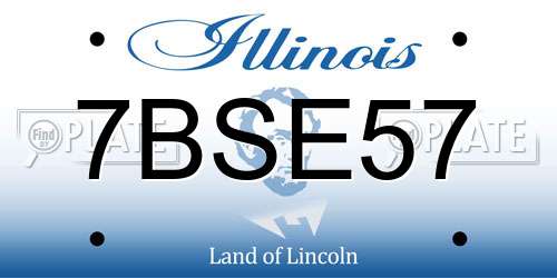 7BSE57 Illinois License Plate