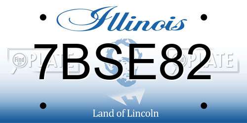 7BSE82 Illinois License Plate