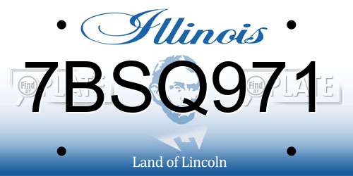 7BSQ971 Illinois License Plate