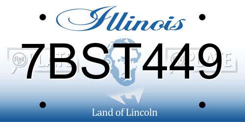 7BST449 Illinois License Plate