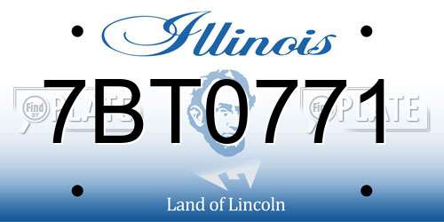 7BT0771 Illinois License Plate