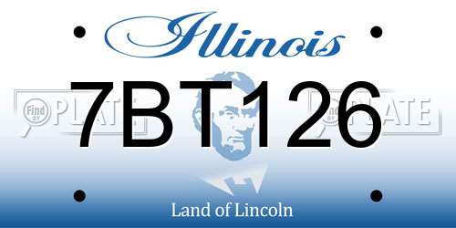 7BT126 Illinois License Plate