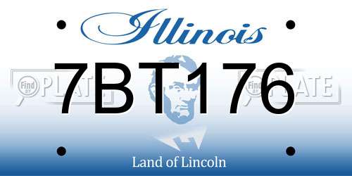 7BT176 Illinois License Plate