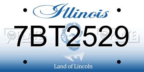 7BT2529 Illinois License Plate