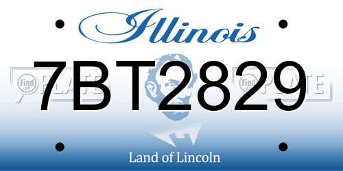 7BT2829 Illinois License Plate