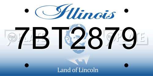 7BT2879 Illinois License Plate