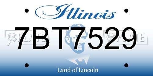 7BT7529 Illinois License Plate