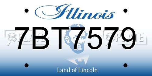 7BT7579 Illinois License Plate