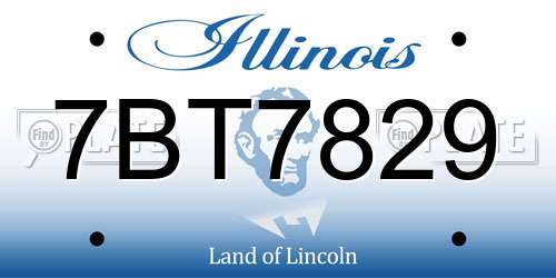 7BT7829 Illinois License Plate