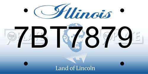 7BT7879 Illinois License Plate