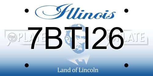 7BTI26 Illinois License Plate