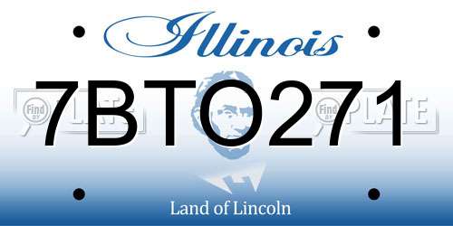 7BTO271 Illinois License Plate