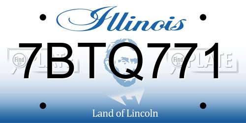 7BTQ771 Illinois License Plate
