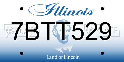 7BTT529 Illinois License Plate