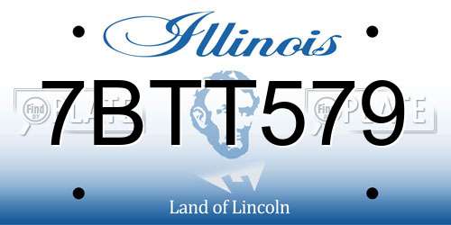 7BTT579 Illinois License Plate