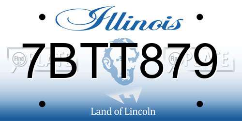 7BTT879 Illinois License Plate