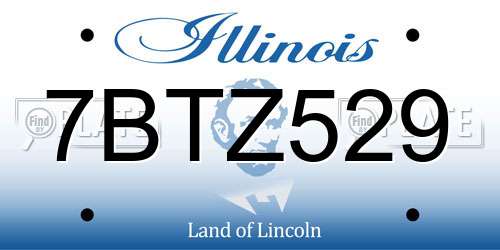 7BTZ529 Illinois License Plate