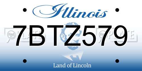 7BTZ579 Illinois License Plate
