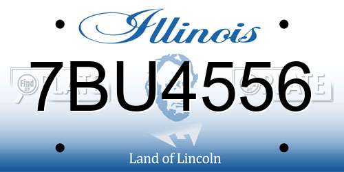 7BU4556 Illinois License Plate