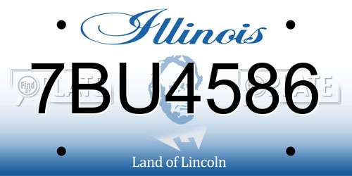 7BU4586 Illinois License Plate