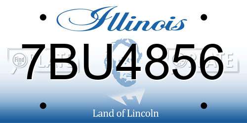 7BU4856 Illinois License Plate