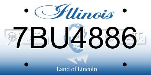 7BU4886 Illinois License Plate