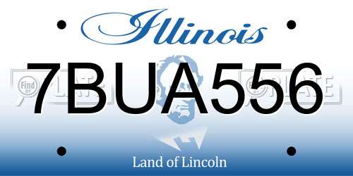 7BUA556 Illinois License Plate