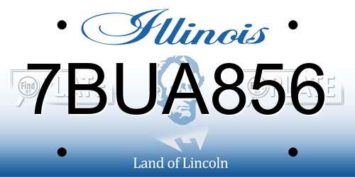 7BUA856 Illinois License Plate