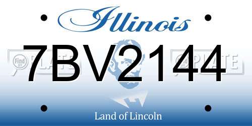 7BV2144 Illinois License Plate