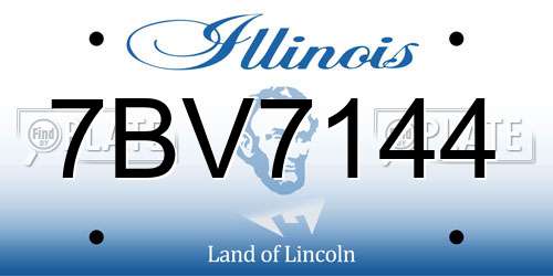 7BV7144 Illinois License Plate