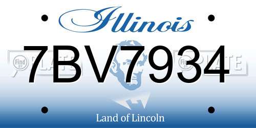 7BV7934 Illinois License Plate